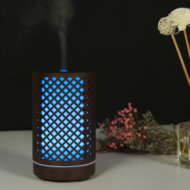 200ml Ausgehöhlter Waldmuster Holz Ätherischer Öl Aromatherapie Gerät Ultraschall Luftbefeuchter, USB, AU-Stecker, UK-Stecker, US-Stecker