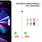 8 Stück / Set Stoyobe Universelle Silikon Spitzenkappe für Apple Pencil 1 / 2, Bunte Farben, Damen, Herren