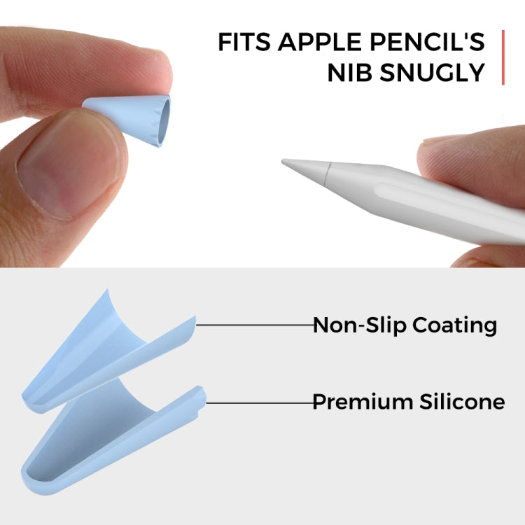 8 Stück / Set Stoyobe Universelle Silikon Spitzenkappe für Apple Pencil 1 / 2, Bunte Farben, Damen, Herren