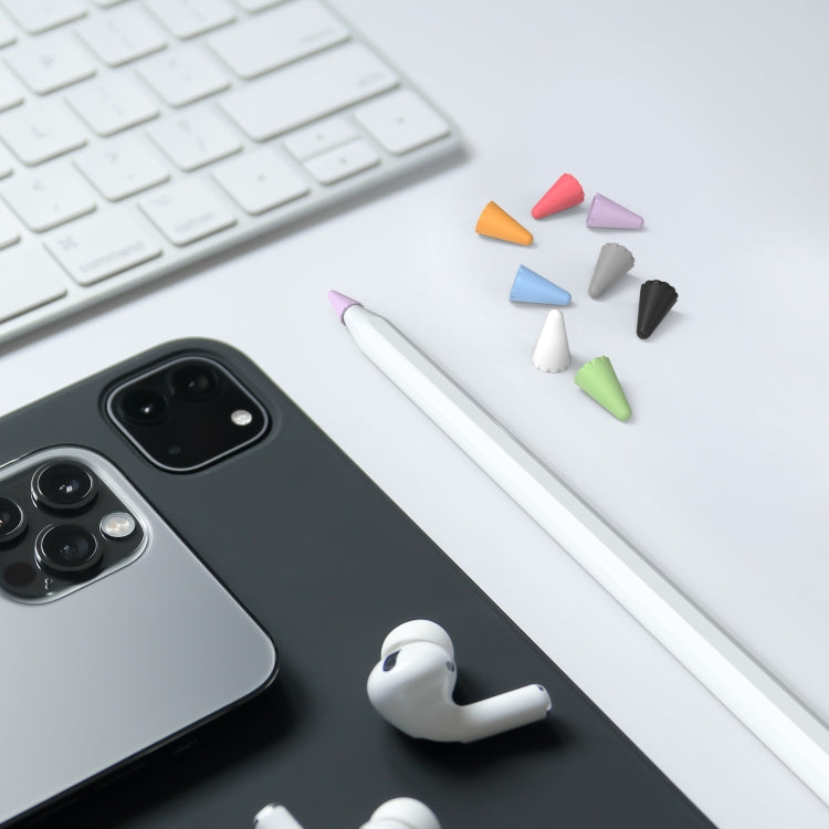 8 Stück / Set Stoyobe Universelle Silikon Spitzenkappe für Apple Pencil 1 / 2, Bunte Farben, Damen, Herren