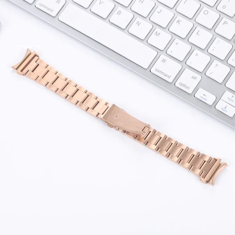 Dreifach-Perlenarmband aus Stahl für schmale Taille, passend für Samsung Galaxy Watch4 40 mm / 44 mm