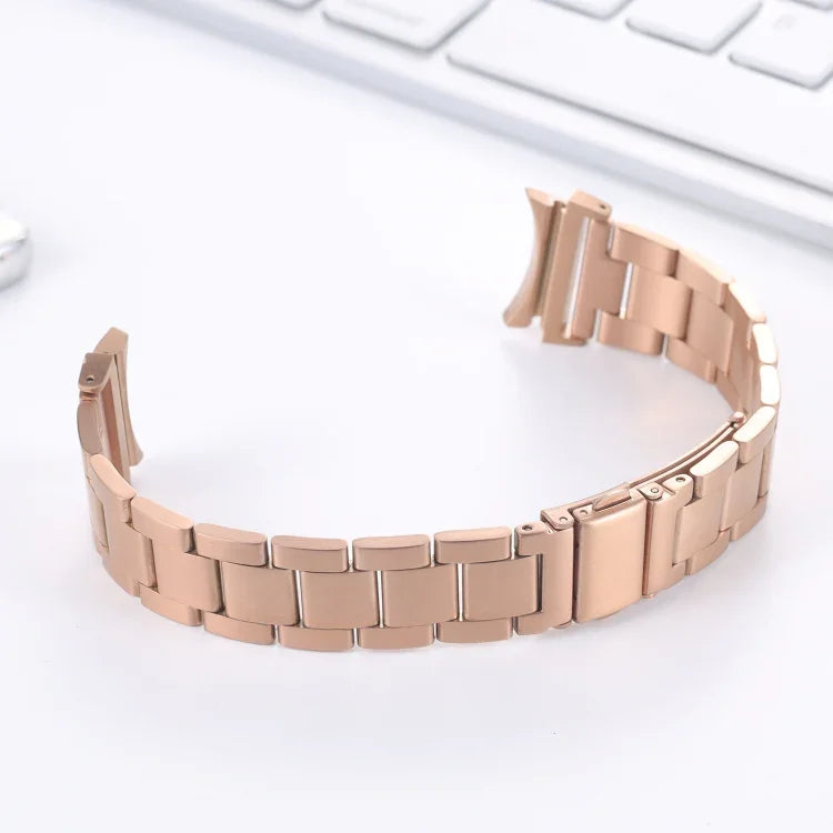 Dreifach-Perlenarmband aus Stahl für schmale Taille, passend für Samsung Galaxy Watch4 40 mm / 44 mm