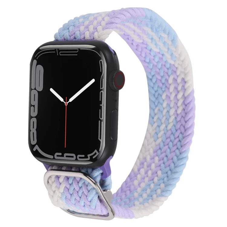 Nylon-Geflechtarmband für Apple Watch Series 7 (45 mm), 6, SE, 5 und 4 (44 mm) sowie 3, 2 und 1 (42 mm)