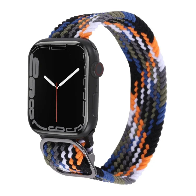 Nylon-Geflechtarmband für Apple Watch Series 7 (45 mm), 6, SE, 5 und 4 (44 mm) sowie 3, 2 und 1 (42 mm)