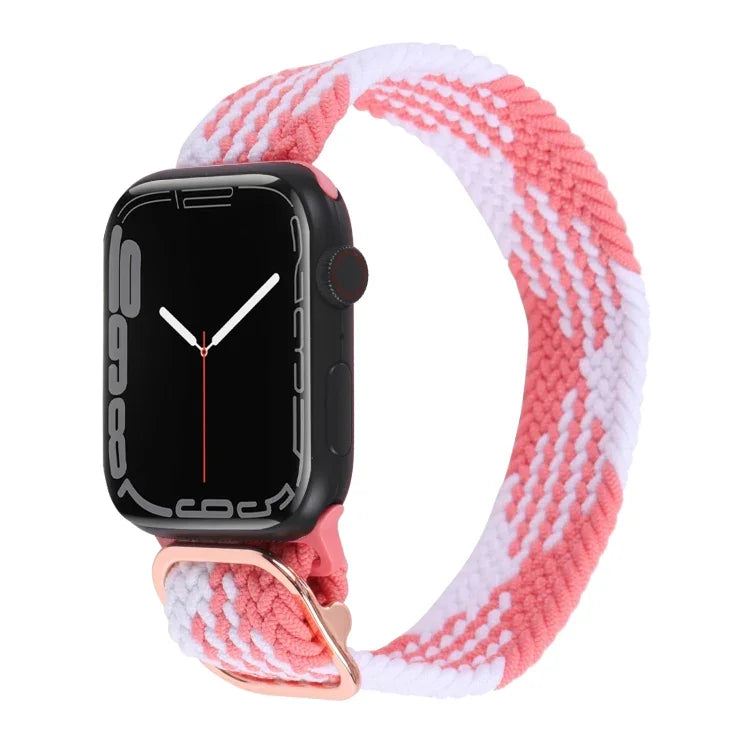 Nylon-Geflechtarmband für Apple Watch Series 7 (45 mm), 6, SE, 5 und 4 (44 mm) sowie 3, 2 und 1 (42 mm)