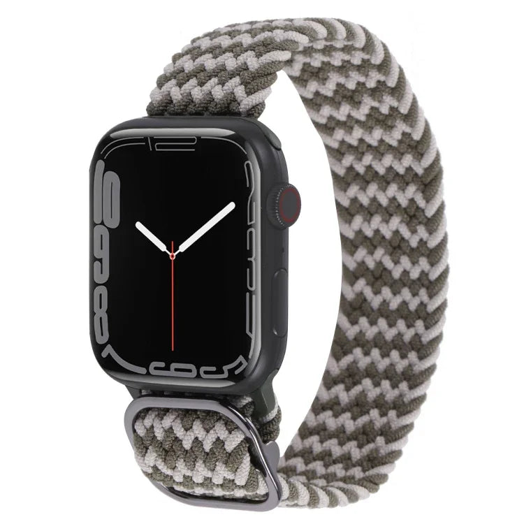 Nylon-Geflechtarmband für Apple Watch Series 7 (45 mm), 6, SE, 5 und 4 (44 mm) sowie 3, 2 und 1 (42 mm)