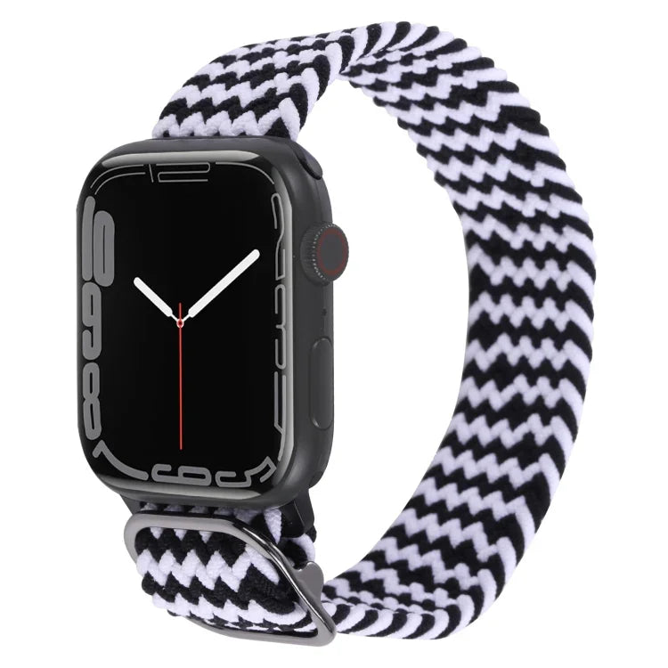 Nylon-Geflechtarmband für Apple Watch Series 7 (45 mm), 6, SE, 5 und 4 (44 mm) sowie 3, 2 und 1 (42 mm)