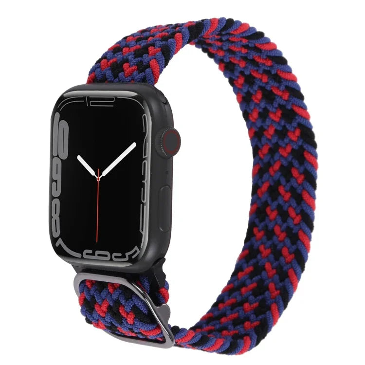 Nylon-Geflechtarmband für Apple Watch Series 7 (45 mm), 6, SE, 5 und 4 (44 mm) sowie 3, 2 und 1 (42 mm)