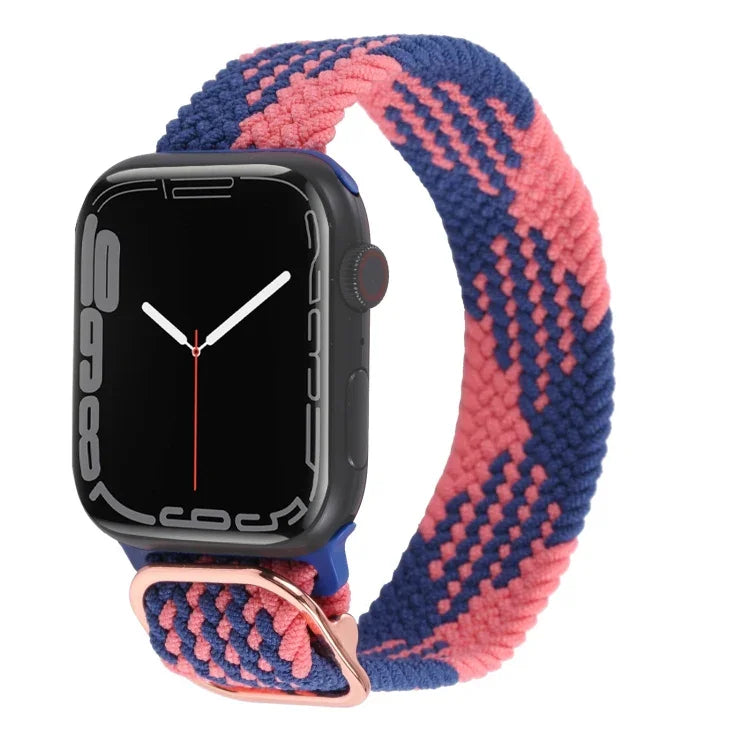 Nylon-Geflechtarmband für Apple Watch Series 7 (45 mm), 6, SE, 5 und 4 (44 mm) sowie 3, 2 und 1 (42 mm)