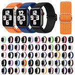 Nylon-Geflechtarmband für Apple Watch Series 7 (45 mm), 6, SE, 5 und 4 (44 mm) sowie 3, 2 und 1 (42 mm)