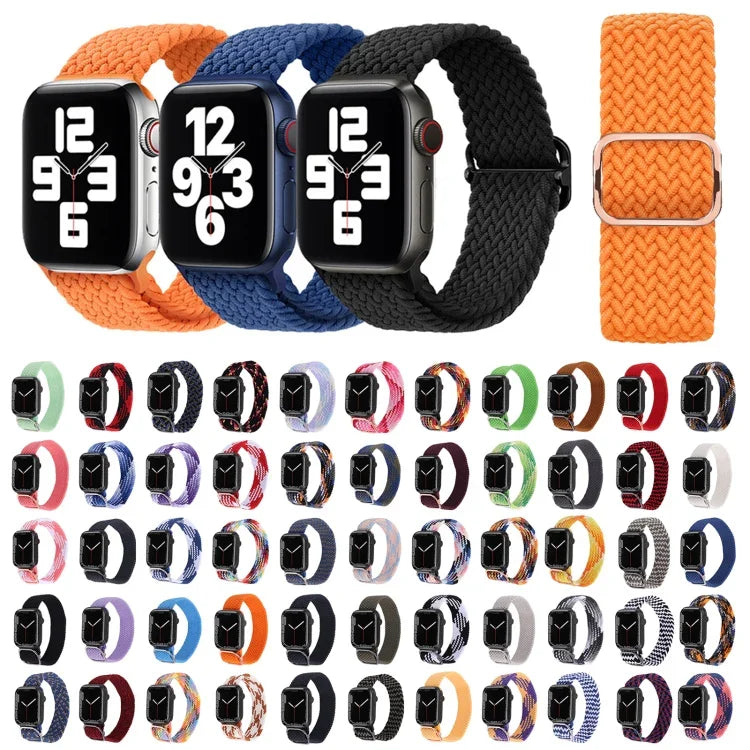 Nylon-Geflechtarmband für Apple Watch Series 7 (45 mm), 6, SE, 5 und 4 (44 mm) sowie 3, 2 und 1 (42 mm)