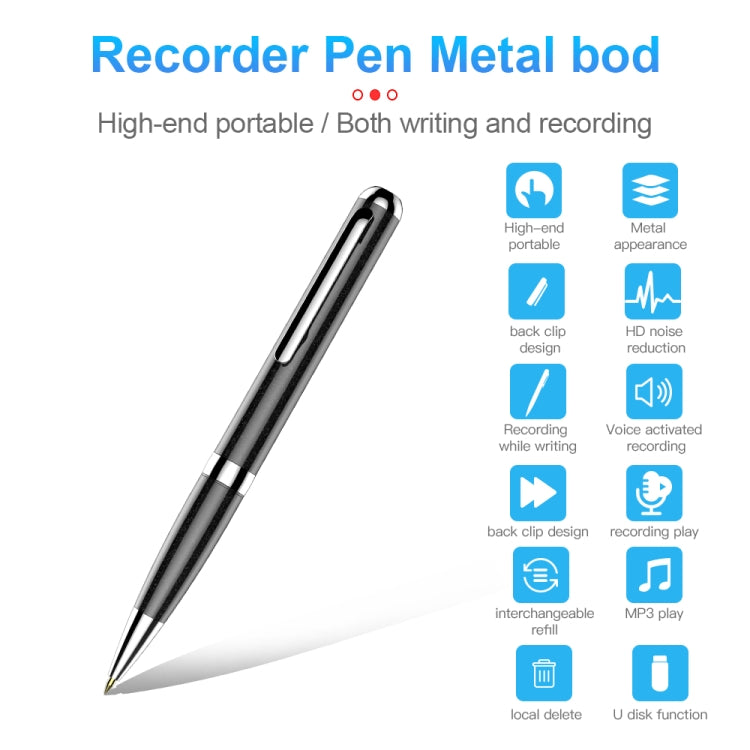 Q96 Intelligenter digitaler HD-Aufnahmestift mit Rauschunterdrückung, 4 GB, 8 GB, 16 GB, 32 GB, 64 GB