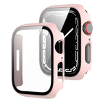 2-in-1-Gehäuse aus PC-Rahmen und gehärtetem Glas, für Apple Watch Series 9/8/7 (41 mm) und Apple Watch Series 8/7 (45 mm)