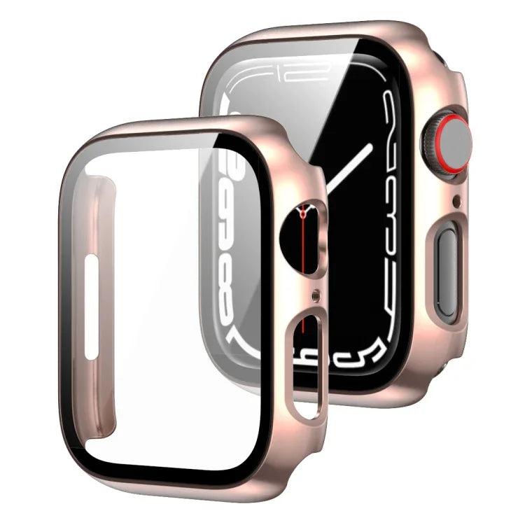 2-in-1-Gehäuse aus PC-Rahmen und gehärtetem Glas, für Apple Watch Series 9/8/7 (41 mm) und Apple Watch Series 8/7 (45 mm)
