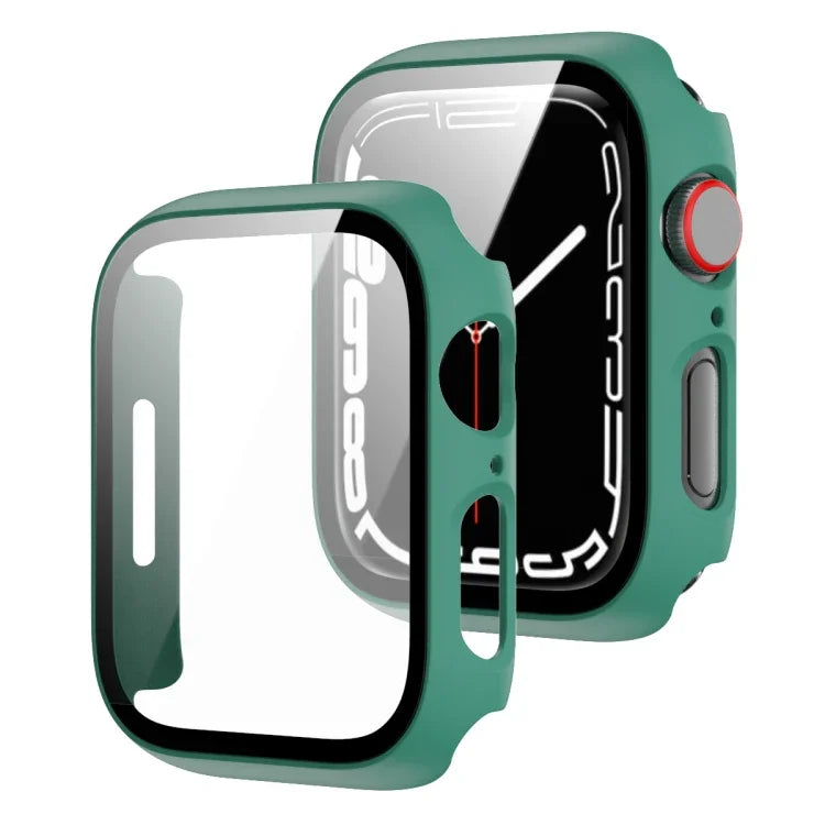 2-in-1-Gehäuse aus PC-Rahmen und gehärtetem Glas, für Apple Watch Series 9/8/7 (41 mm) und Apple Watch Series 8/7 (45 mm)