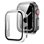 2-in-1-Gehäuse aus PC-Rahmen und gehärtetem Glas, für Apple Watch Series 9/8/7 (41 mm) und Apple Watch Series 8/7 (45 mm)