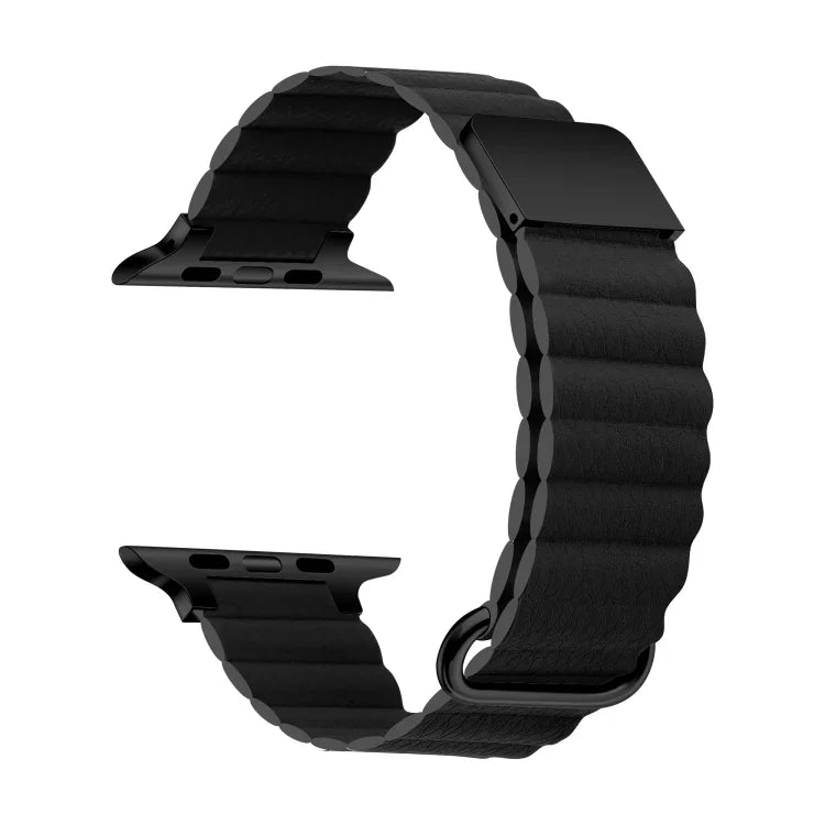 Magnetisches Lederarmband für Apple Watch Series 7 (41 mm), 6, SE, 5 und 4 (40 mm), 3, 2 und 1 (38 mm) und 7 (45 mm), 6, SE, 5 und 4 (44 mm) sowie 3, 2 und 1 (42 mm).
