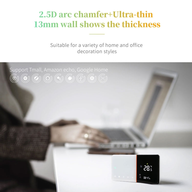 BHT-005-GC 220V AC 3A Smart Home Heizungs-Thermostat für EU Box, Steuerung der Kesselheizung nur mit internem Sensor, BHT-005-GC