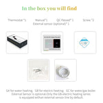 BHT-005-GC 220V AC 3A Smart Home Heizungs-Thermostat für EU Box, Steuerung der Kesselheizung nur mit internem Sensor, BHT-005-GC