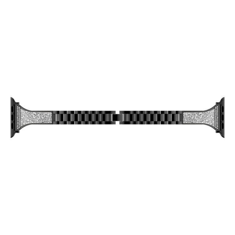 Diamantbesetztes Lederarmband für Apple Watch Series 7 (41 mm), 6, SE, 5 und 4 (40 mm), 3, 2 und 1 (38 mm), 7 (45 mm), 6, SE, 5 und 4 (44 mm) sowie 3, 2 und 1 (42 mm)