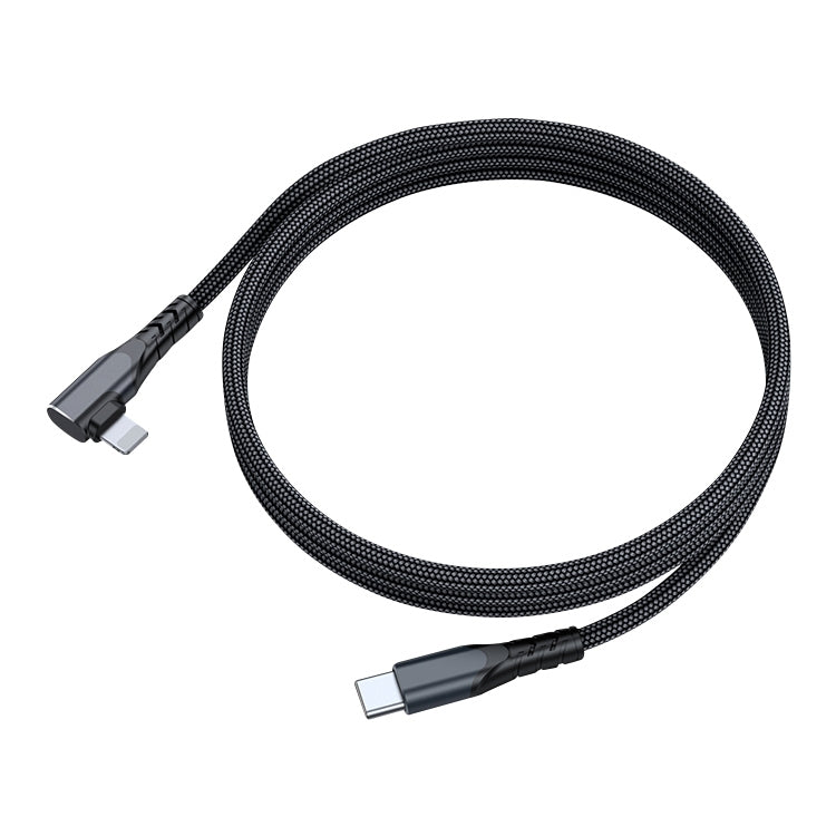 6A PD 20W USB-C / Type-C zu 8 Pin Winkel Handy-Datenkabel, 1m, 2m