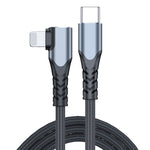 6A PD 20W USB-C / Type-C zu 8 Pin Winkel Handy-Datenkabel, 1m, 2m