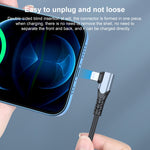 6A PD 20W USB-C / Type-C zu 8 Pin Winkel Handy-Datenkabel, 1m, 2m