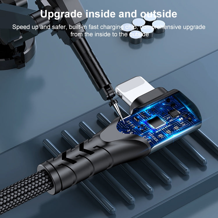 6A PD 20W USB-C / Type-C zu 8 Pin Winkel Handy-Datenkabel, 1m, 2m