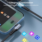 6A PD 20W USB-C / Type-C zu 8 Pin Winkel Handy-Datenkabel, 1m, 2m
