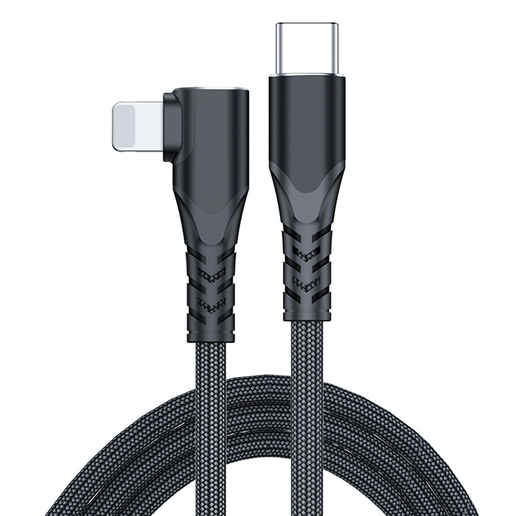 6A PD 20W USB-C / Type-C zu 8 Pin Winkel Handy-Datenkabel, 1m, 2m