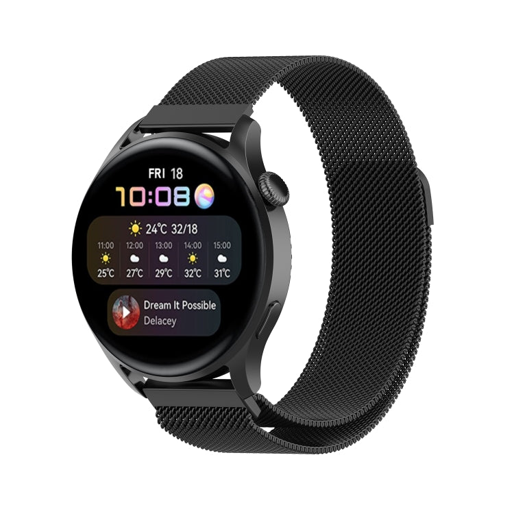 Milan Metal Watchband, For Huawei Watch GT 3 46mm/GT Runner, For Huawei Watch GT 3 42mm, For Huawei Watch GT 3 46mm/GT Runner 22mm, For Huawei Watch GT 3 42mm 20mm