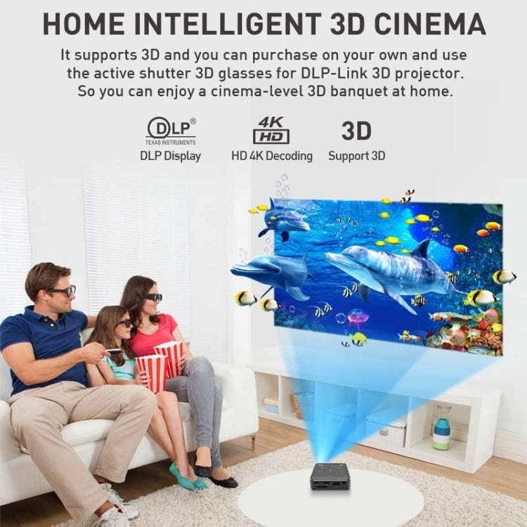 P11 854x480 DLP Smart Projektor mit Infrarot-Fernbedienung, Android 9.0, 4GB+32GB, EU-Stecker, US-Stecker, UK-Stecker, AU-Stecker