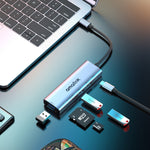 amalink 95120D Typ-C / USB-C zu SD/TF + 3 Ports USB + PD 3.0 Multifunktions-HUB Dockingstation, 95120D