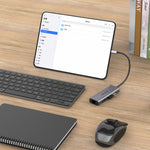 amalink 95122D Typ-C / USB-C zu RJ45 + 2 Ports USB + PD 3.0 Multifunktions-HUB, 95122D