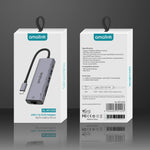 amalink 95122D Typ-C / USB-C zu RJ45 + 2 Ports USB + PD 3.0 Multifunktions-HUB, 95122D