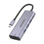 amalink 95123D Typ-C / USB-C zu HDMI + 3 Ports USB + PD 3.0 Multifunktions-HUB, 95123D