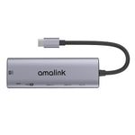 amalink 95126 Typ-C / USB-C zu Dual HDMI + 2 Ports USB + PD 3.0 Multifunktions-HUB, 95126