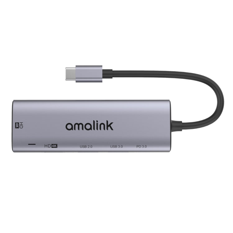 amalink 95126 Typ-C / USB-C zu Dual HDMI + 2 Ports USB + PD 3.0 Multifunktions-HUB, 95126