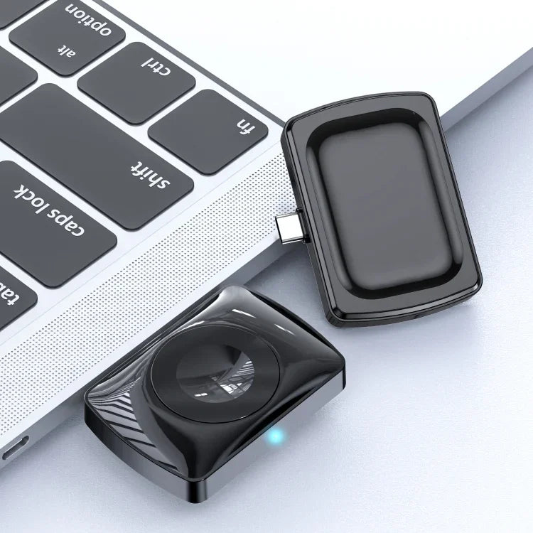 JJT-997 Doppelseitiges kabelloses Ladegerät mit Typ-C-Schnittstelle für Kopfhörer und Smartwatch (AirPods &amp; iWatch)