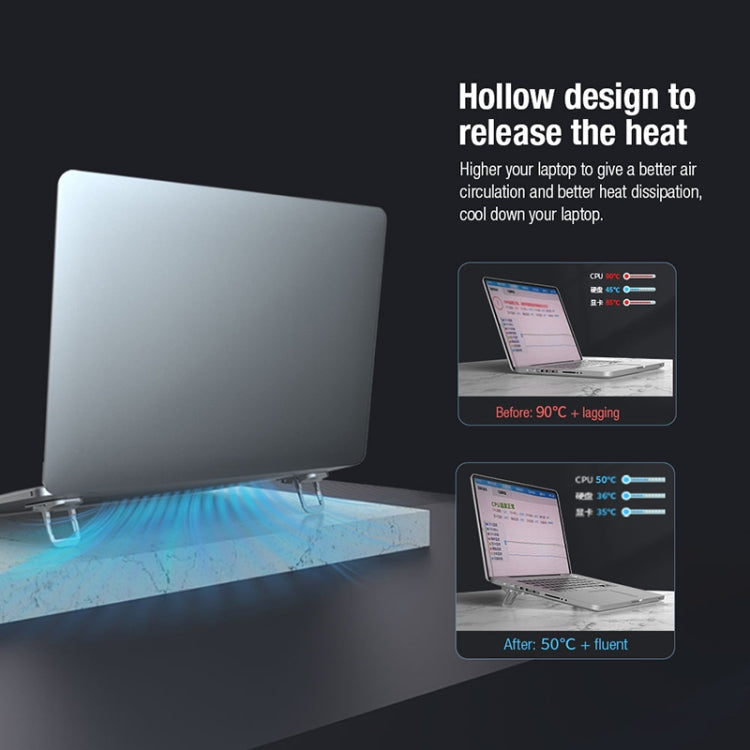 NILLKIN Bolster Plus haftender dreistufig verstellbarer Laptop-Halter aus Zinklegierung