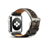 Retro-Armband aus Rindsleder mit Ölwachs-Beschichtung, passend für Apple Watch Series 5