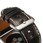 Retro-Armband aus Rindsleder mit Ölwachs-Beschichtung, passend für Apple Watch Series 5