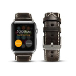 Retro-Armband aus Rindsleder mit Ölwachs-Beschichtung, passend für Apple Watch Series 5
