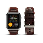 Retro-Armband aus Rindsleder mit Ölwachs-Beschichtung, passend für Apple Watch Series 5