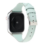 Uhrenarmband aus echtem Leder mit Ziernähten, für Apple Watch Series 5