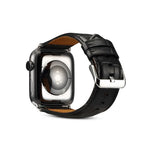 Armband aus Rindsleder mit Krokodilprägung, für Apple Watch Series 5
