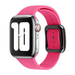 Schwarzes Silikon-Uhrenarmband mit Dornschließe für Apple Watch Series 7 41mm / 6&SE&5&4 40mm / 3&2&1 38mm