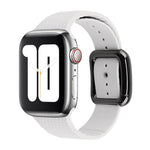 Schwarzes Silikon-Uhrenarmband mit Dornschließe für Apple Watch Series 7 41mm / 6&SE&5&4 40mm / 3&2&1 38mm