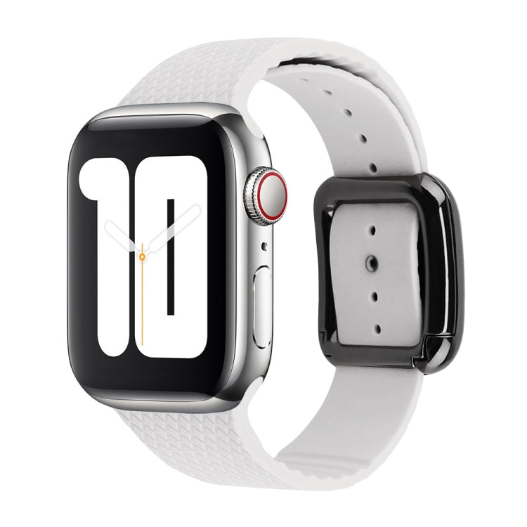 Schwarzes Silikon-Uhrenarmband mit Dornschließe für Apple Watch Series 7 41mm / 6&SE&5&4 40mm / 3&2&1 38mm