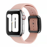 Schwarzes Silikon-Uhrenarmband mit Dornschließe für Apple Watch Series 7 41mm / 6&SE&5&4 40mm / 3&2&1 38mm